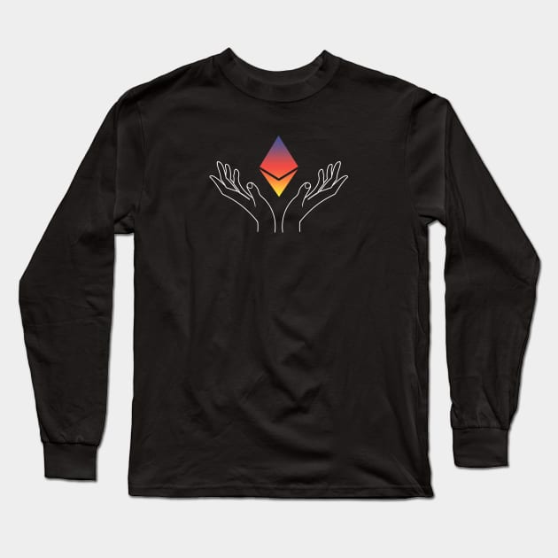 Hodling Ethereum Crypto Long Sleeve T-Shirt by CryptoHunter
